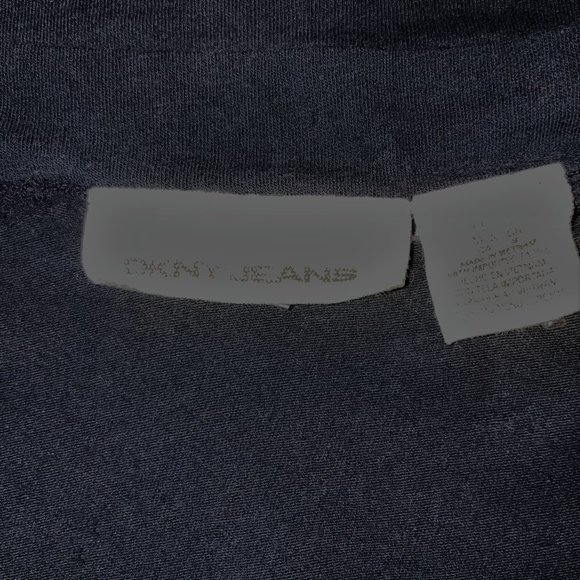 Vintage 80s DKNY Embroidered Logo Graffiti Black Knit Top Tee T-Shirt Stretch - Picture 13 of 14